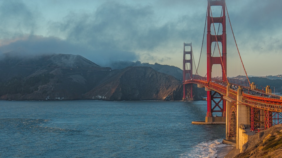 Golden Gate Bridge at sunset